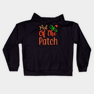 Pick Of The Patch, colorful autumn, fall seasonal design Kids Hoodie